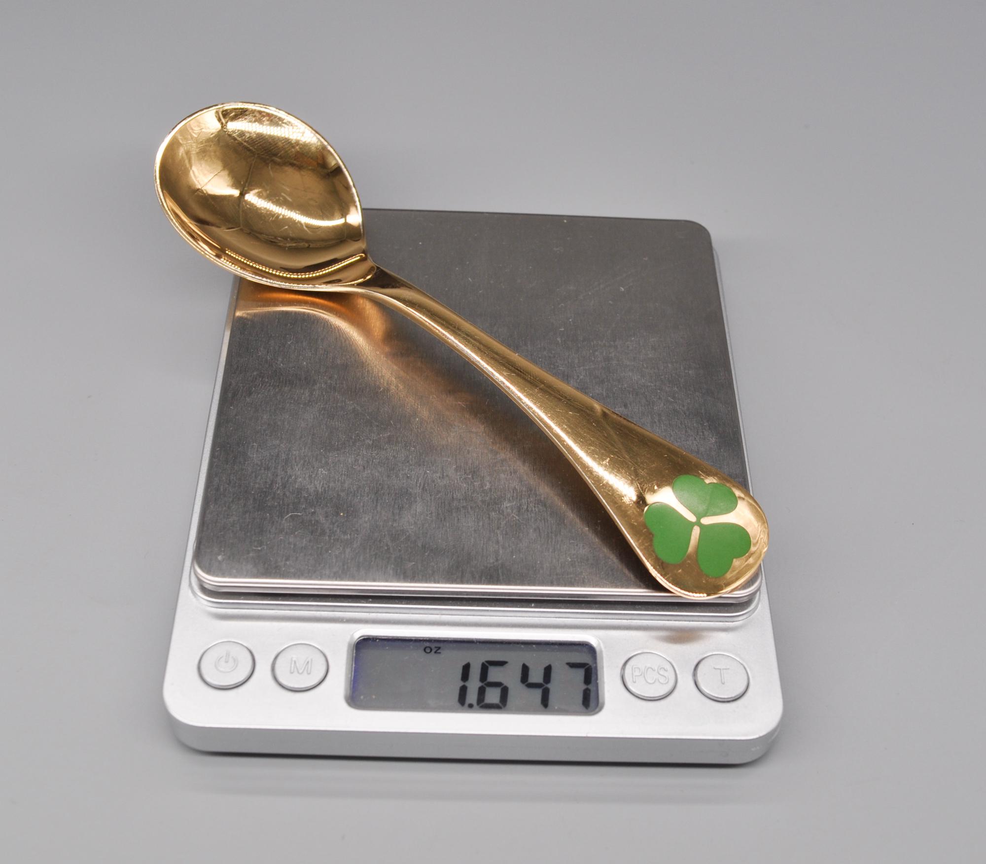 デンマークスターリングのエナメルスプーンセット　ビンテージ美品 デンマークスターリングのエナメルスプーンセット ビンテージ美