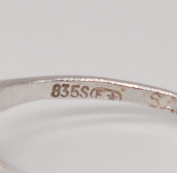 Vintage Tiny 835 Solid Silver Ring. Size: 13.5 mm… - image 4