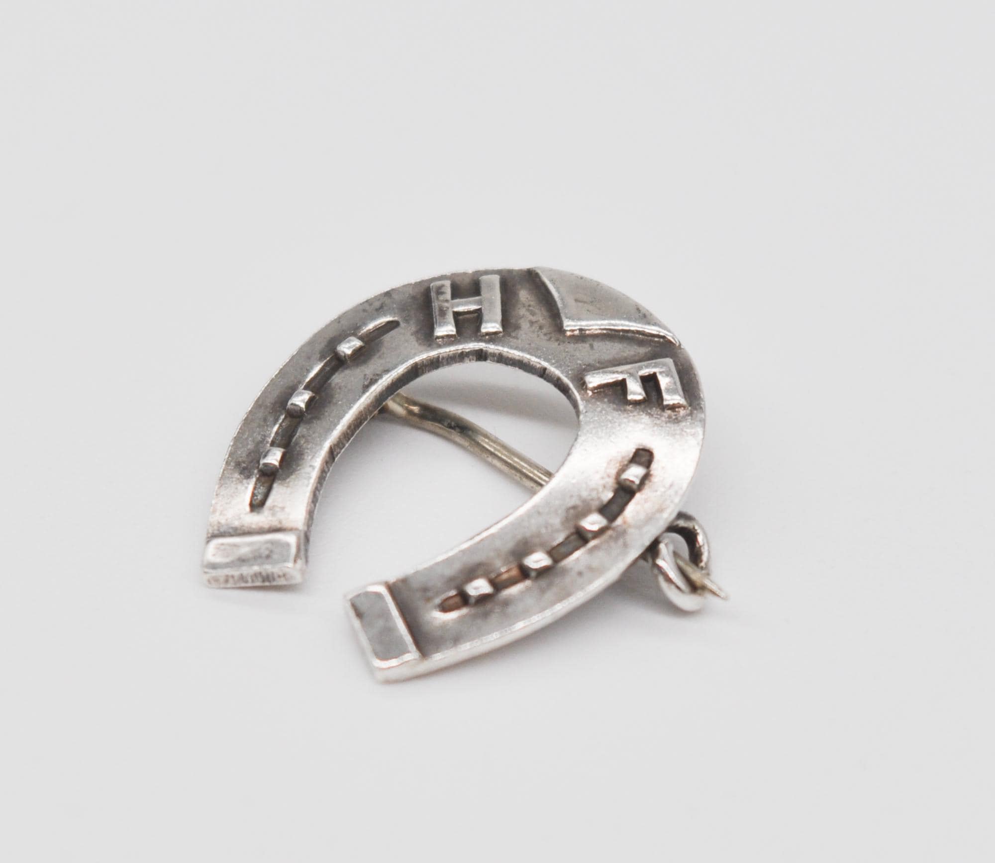 Superbe Broche Ancienne Argent Massif Et Marcassites – Fer à Cheval France