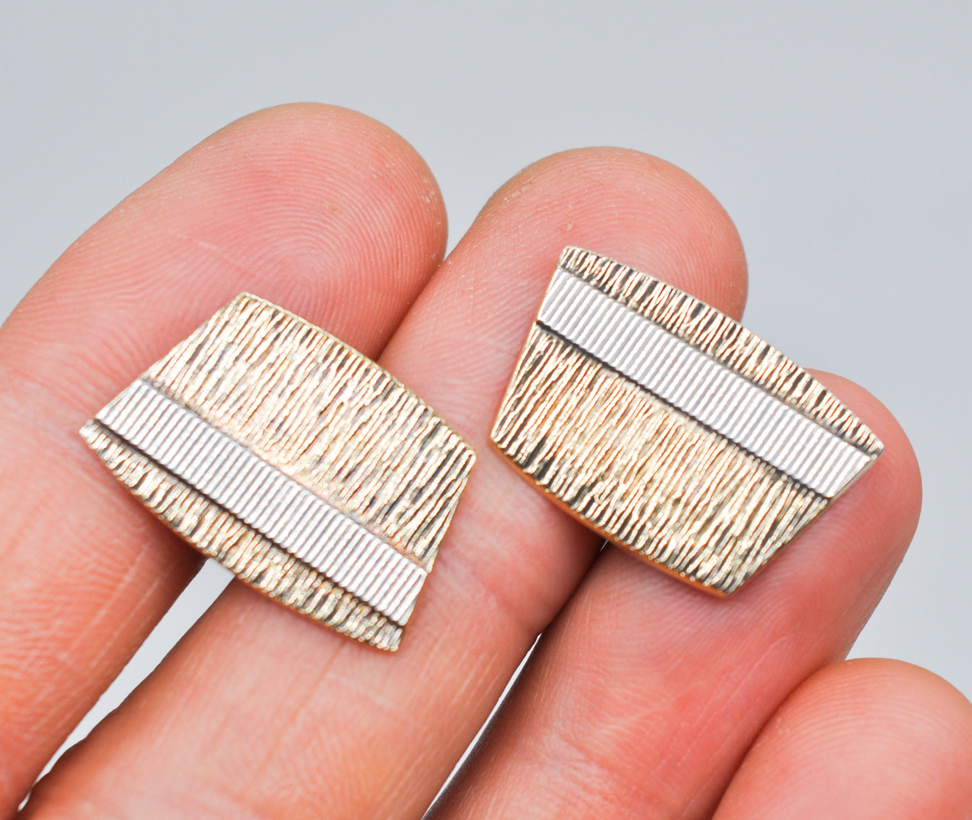 Boutons De Manchette Anciens En Argent Massif 0,950 'Ajax Le Grand' - 52,5 Grammes, Occasion