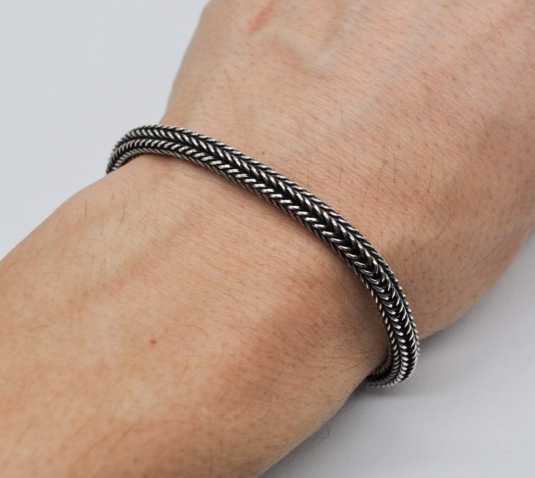 ヴィンテージ925スターリングシルバーブレスレット。長さ20cm / 7.8