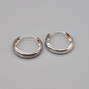 Vintage Tiny 830 Solid Silver Hoop Earrings.