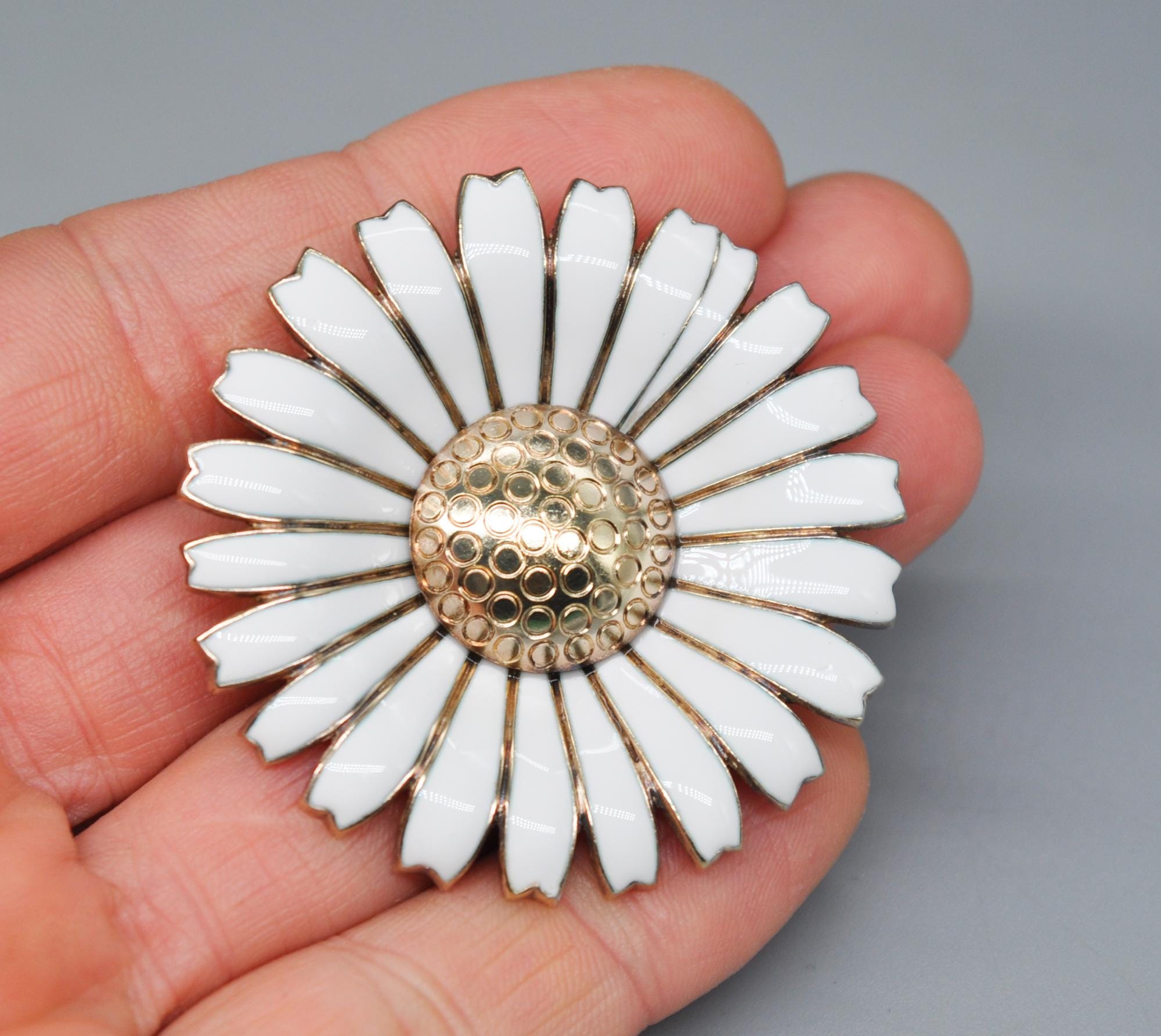 ジョージ ジェンセン デンマーク製ホワイトエナメル 925 スターリング