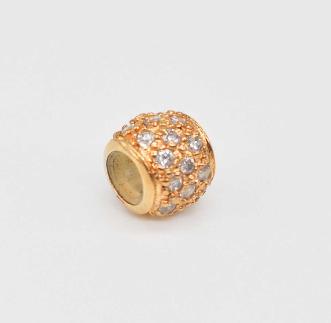 Pendentif Vintage Plaqué Or Avec Strass - Occasion En Bon état, Traces D'usure Normales