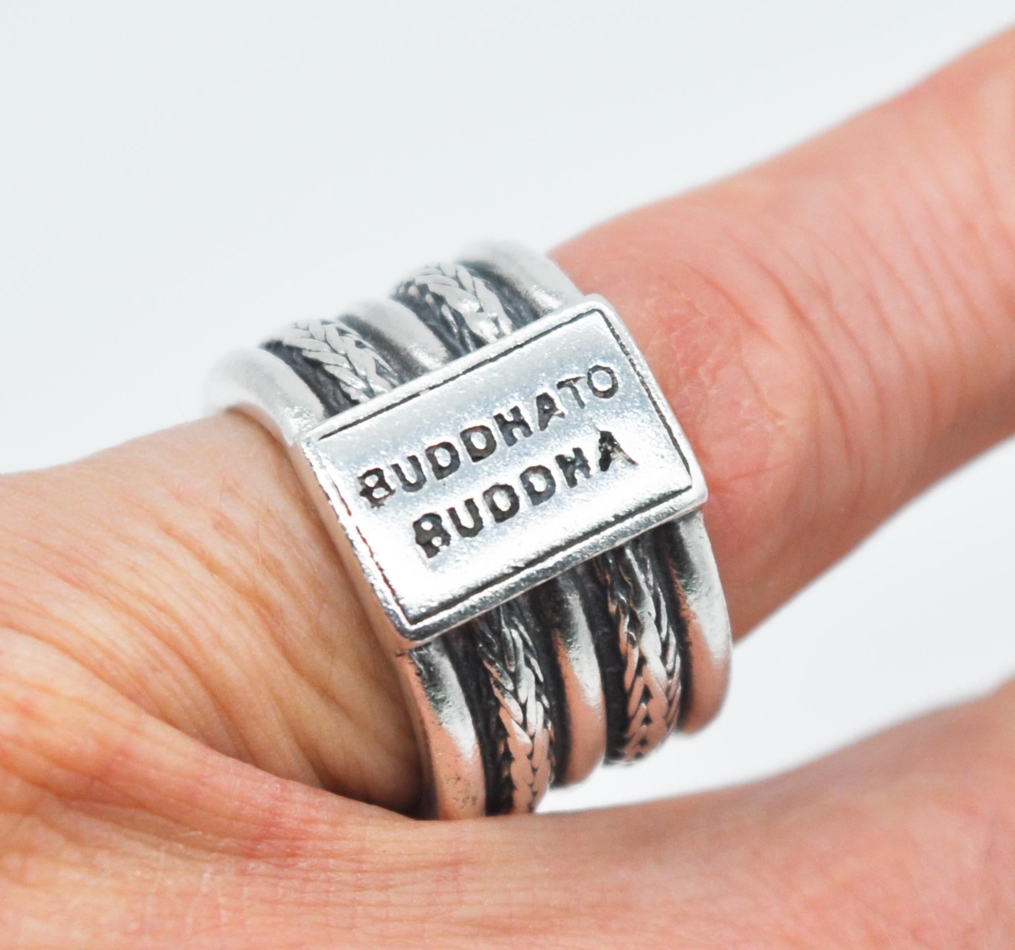 Buddha to Buddha Vintage Massive 925 Sterling Silver Handmade Ring 