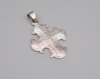 Bernhard Hertz Croce Dagmar in argento sterling 925 danese, pendente per collana religiosa, crocifisso.