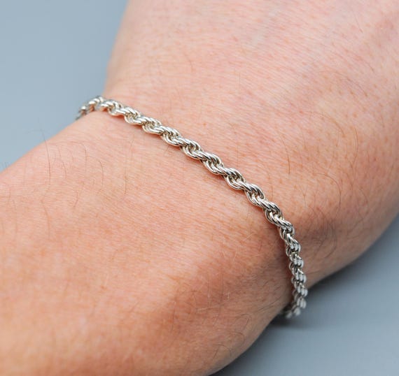 SCROUPLES Vintage Danish 925 Sterling Silver Twisted Rope Chain 