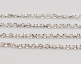 ヴィンテージ830シルバーネックレスチェーン。長さ51cm/20インチ 