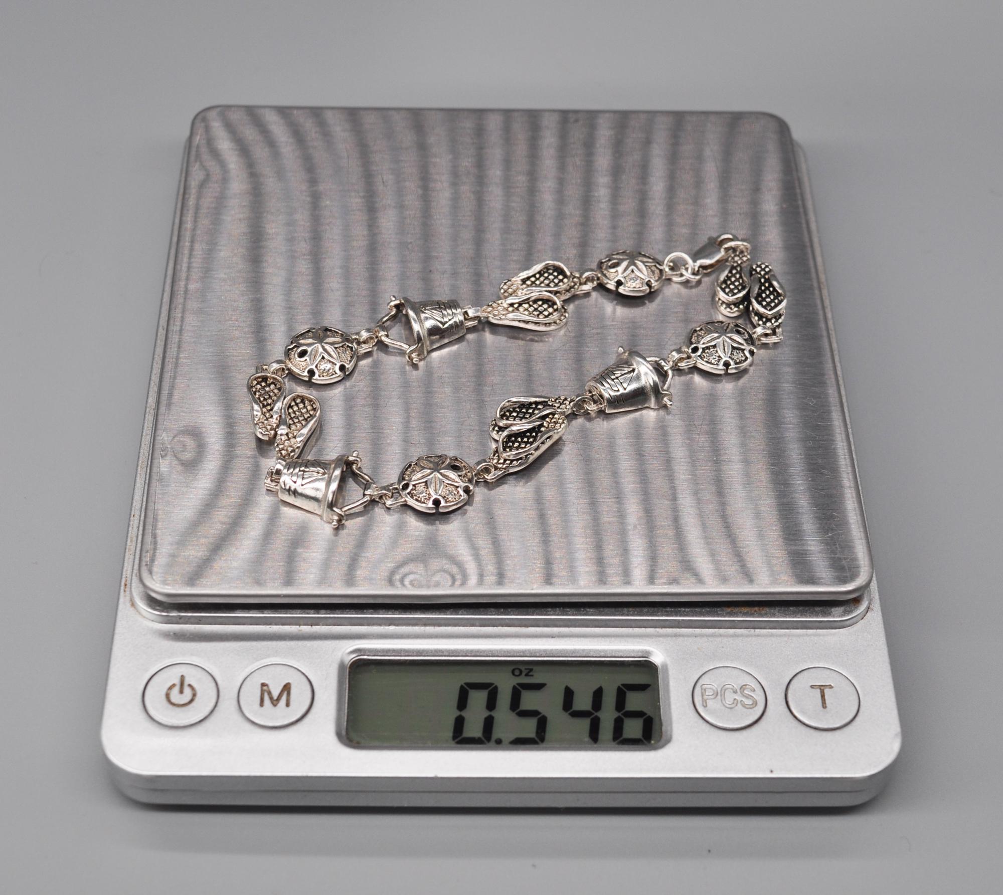Vintage 925 Sterling Silver Link Bracelet. Length: 20 Cm