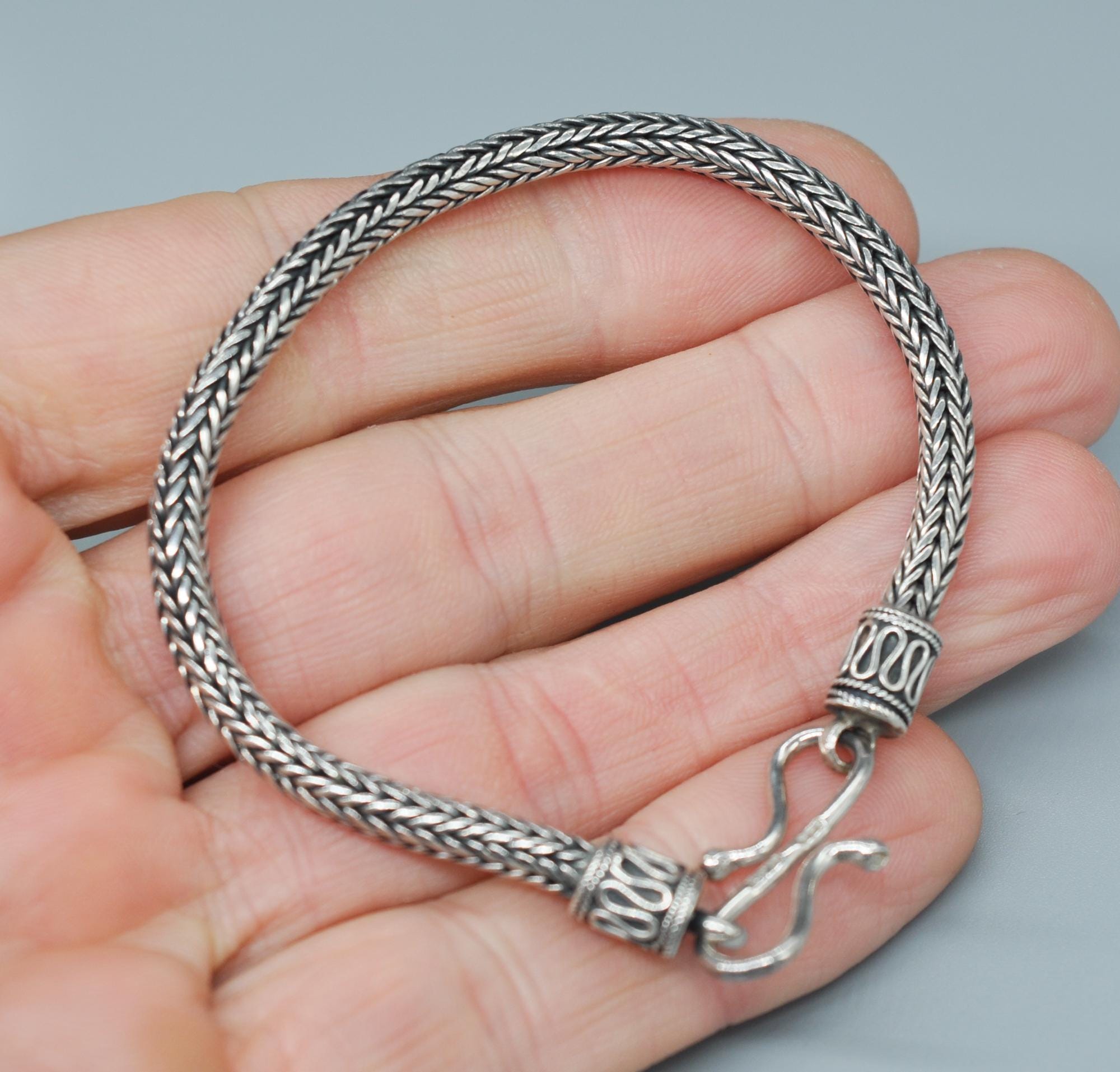 Vintage 925 Sterling Silver Bracelet. Length: 18.5 Cm / 7.2 Inch