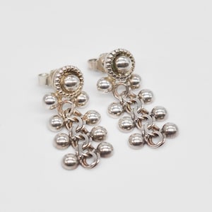 Vintage handgemachte Sterling Silber Ohrstecker.