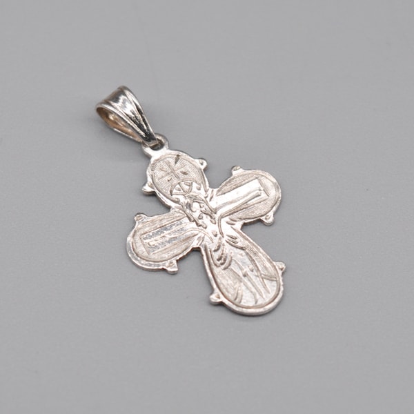 Guld og Sølv Design (BOG) Danish 925 Sterling Silver Dagmar Cross, Religious Necklace Pendant.