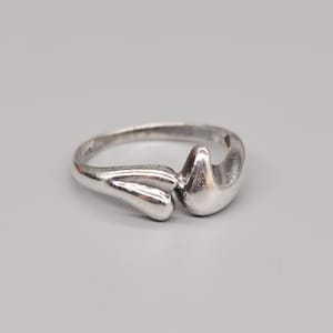 JENS AAGAARD Vintage Danish Modernist 925 Sterling Silver Ring. Size: 17 mm US 7.