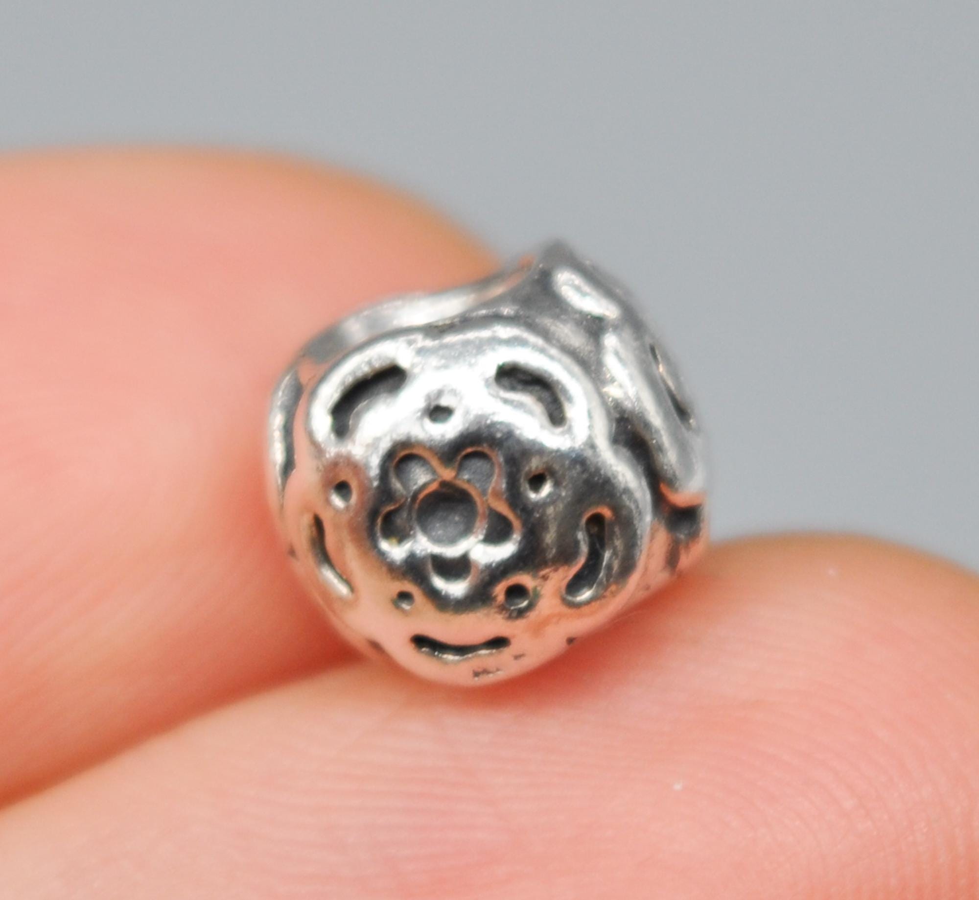 PANDORA 廃盤中古 925 スターリング シルバー フラワー ビーズ
