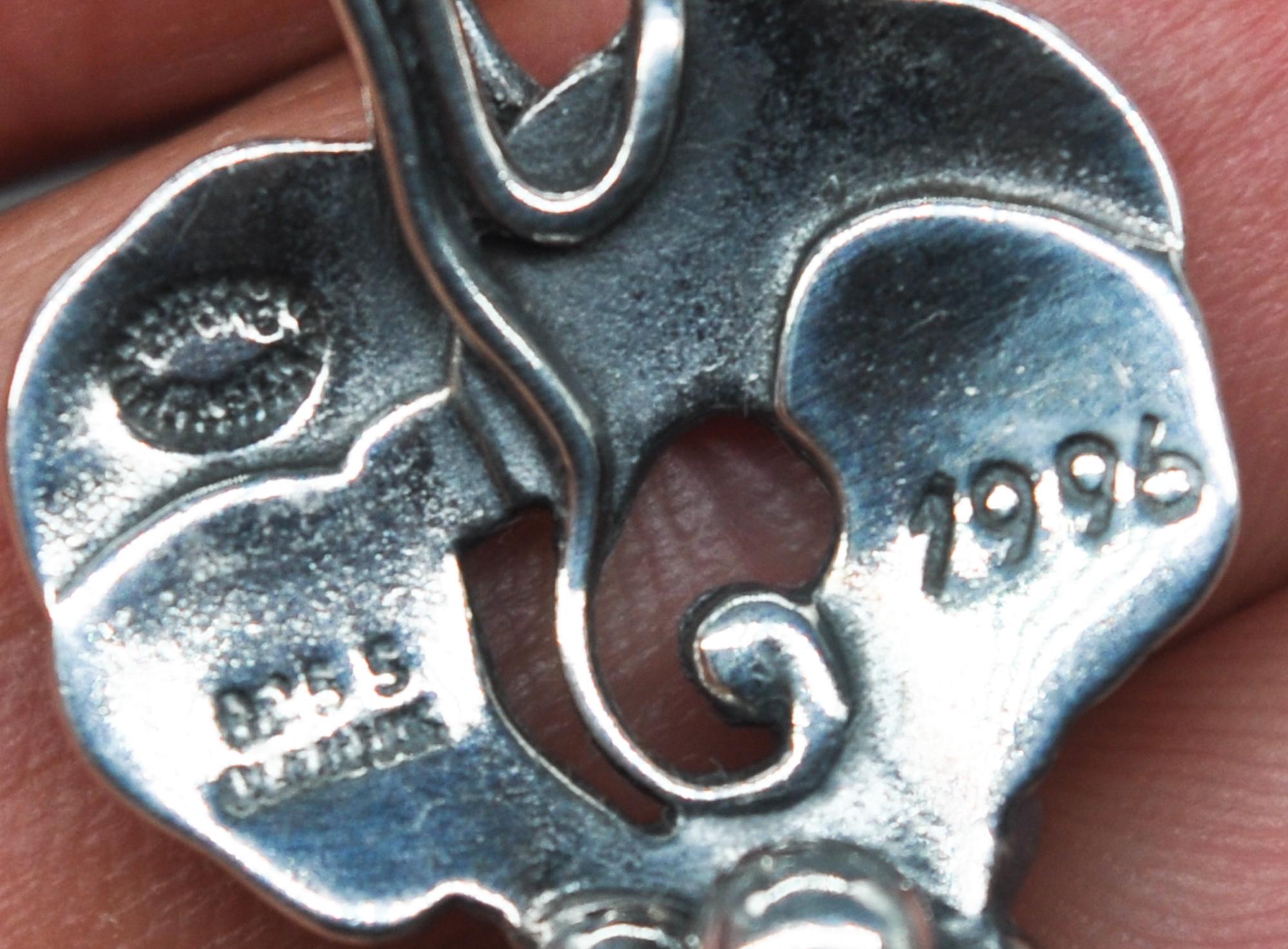 GEORG JENSEN Danish 925 Sterling Silver Heritage 1996 Pendant 