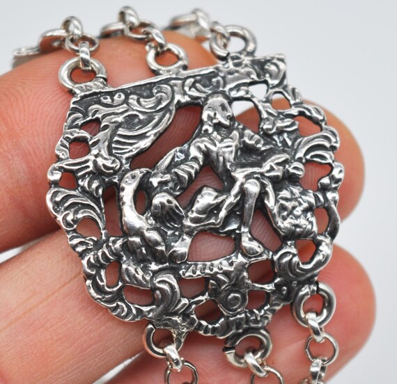 Vintage 830 Solid Silver Panel Bracelet. Length 1… - image 4