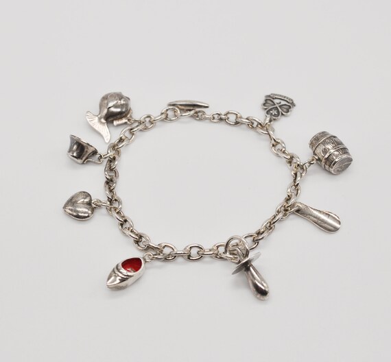 Vintage Danish Sterling Silver Anchor Chain Bracelet With - Etsy