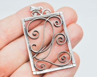 K.C. HERMANN (1893-1937) Antique Danish 830 Silver Filigree Necklace Pendant.