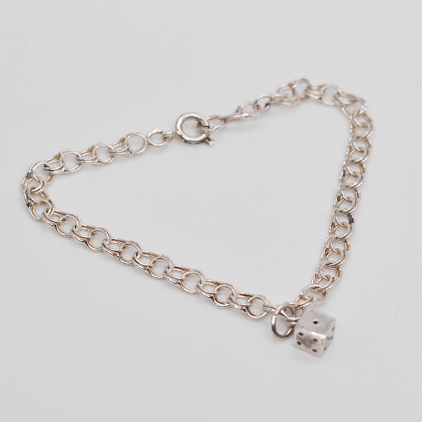 HERMANN SIERSBOL Vintage Danish 925 Sterling Silver Charm Bracelet. Length: 16 cm / 6.2 inch.