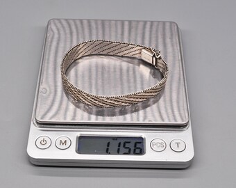 ヴィンテージ 925ブレスレット 約19.5cm ヴィンテージ 925 スターリング シルバー ブレスレット。長さ 19