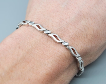 話題の人気 19.5 Length Bracelet. Silver Sterling 925 Vintage cm 7.6 / アクセサリー