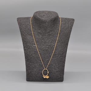 Collar de plata de ley 925 bañado en oro de Dinamarca de ARENA Copenhagen. Largo 54 cm / 21,2 pulgadas