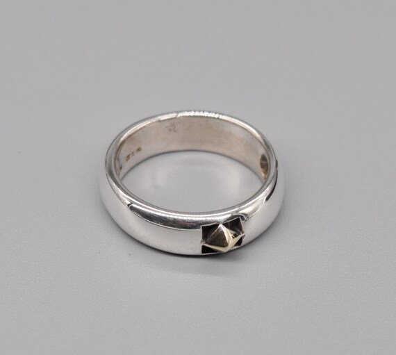 JENS AAGAARD Danish 925 Sterling Silver Ring With Solid Gold Accent. Size 17 Mm US 7 Etsy Canada
