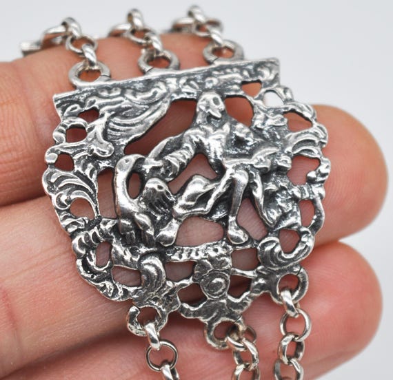 Vintage 830 Solid Silver Panel Bracelet. Length 1… - image 5