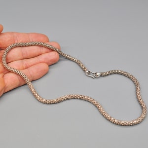ヴィンテージ 925 スターリング シルバー ネックレス。長さ: 49 cm / 19.2 インチ。