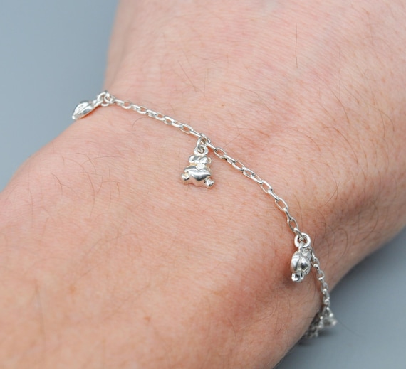 vintage Silver　bracelet　アクロバット　オーバル　925 JENS AAGAARD Vintage Danish Short 925 Sterling Silver Animalistic