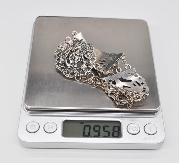 Vintage 830 Solid Silver Panel Bracelet. Length 1… - image 10