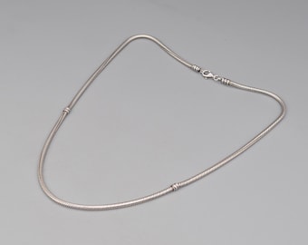 PANDORA ALE Classic 925 Sterling Silver Necklace Chain without Charms. Length: 51 cm / 20 inch.