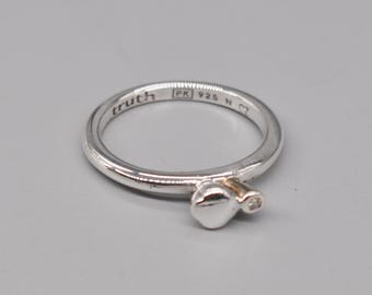 Christina CDL 925 Sterling Silver Ring. Size: 17 3/4 Mm US 7 3/4