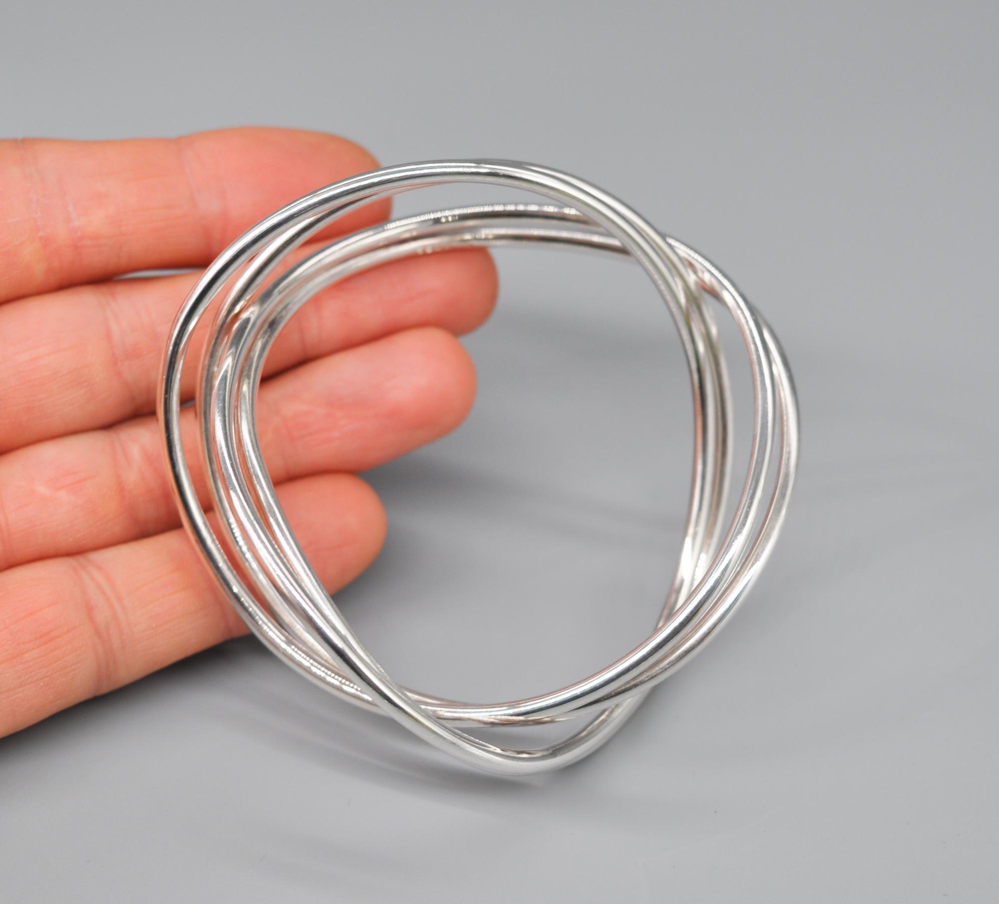 GEORG JENSEN 554B Danish 925 Sterling Silver Alliance Double