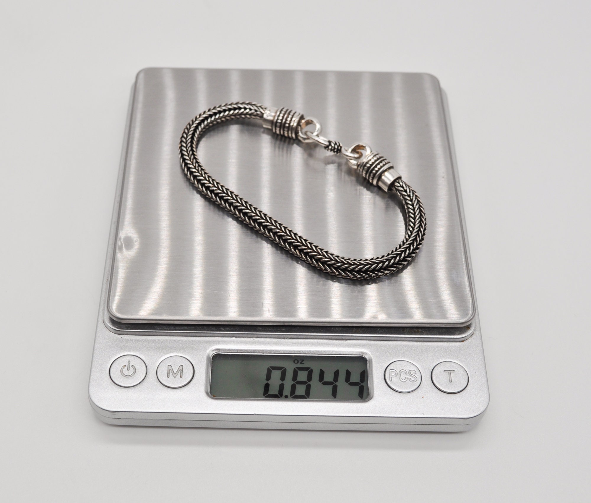 ヴィンテージ925スターリングシルバーブレスレット。長さ20cm / 7.8 