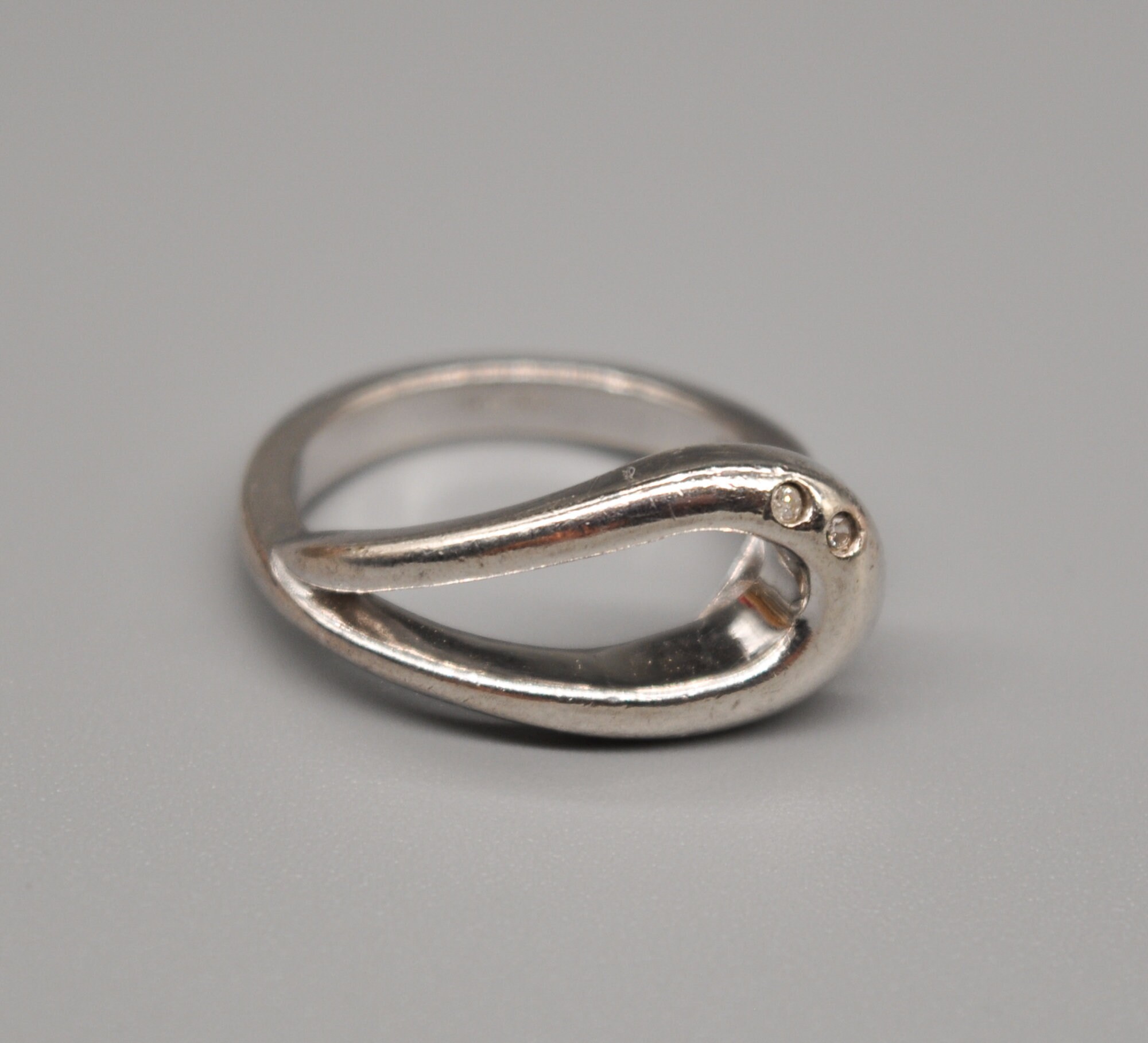 Euro Vintage Ring Silver 925 アメカジ ストリート Design Ring 925 Silver 18.4 Mm Size 58 Square Vintage Gift