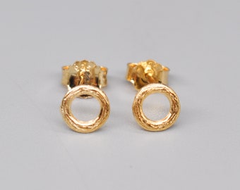 Pernille Corydon Danish Minimalist Gold Plated 925 Sterling Silver Stud Earrings.