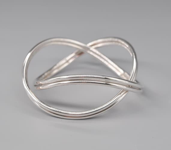 GEORG JENSEN 554B Danish 925 Sterling Silver Alliance Double