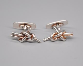 Boutons De Manchette Argent Anciens 830er - Vintage - Pour Homme - Occasion