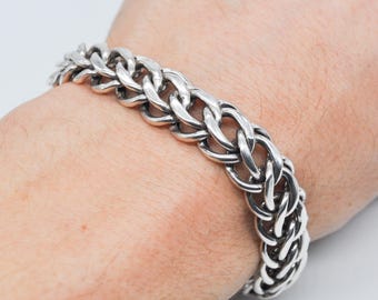 Quinn Vintage German 925 Sterling Silver Women's Bangle Quartz