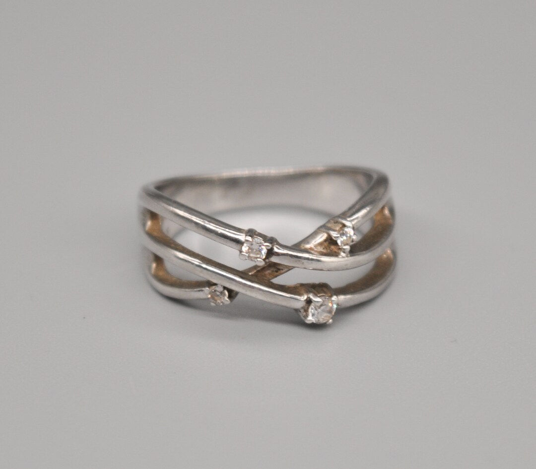 Mnyixsi Vintage Chinese Happy Ring - 925 Sterling Silver Gold Enamel Adjustable Stacking Ring