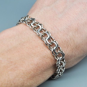 A.O.J. Vintage 830 Silver Handmade Bismarck Bracelet. Length 19 Cm A.O.J. Vintage 830 Silver Handmade Bismarck Bracelet. Length 19 Cm