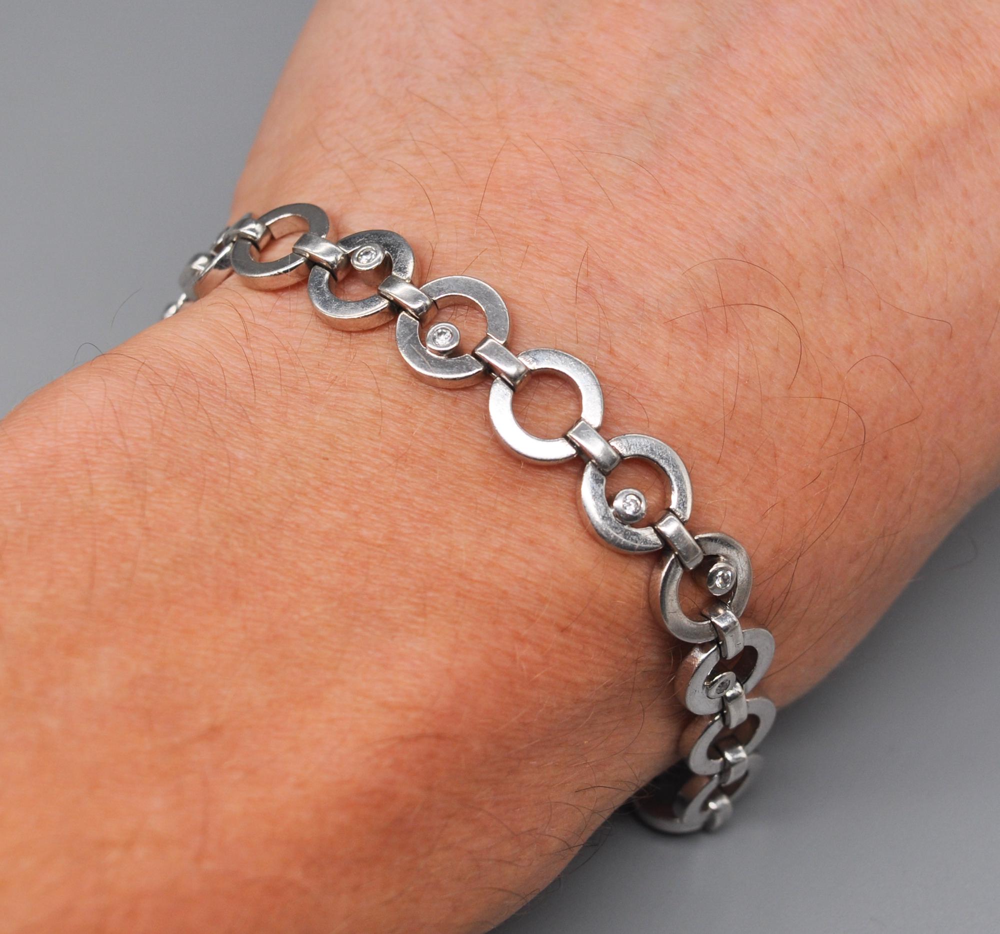 Esprit Silver-Tone Link Bracelet with Crystal Accent Buy White Austrian Crystal Eterna Link Bracelet in Sterling  main image 3