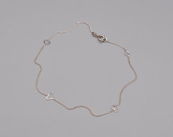 Hermann Siersbol Vintage Deense 925 sterling zilveren ketting enkelbandje.