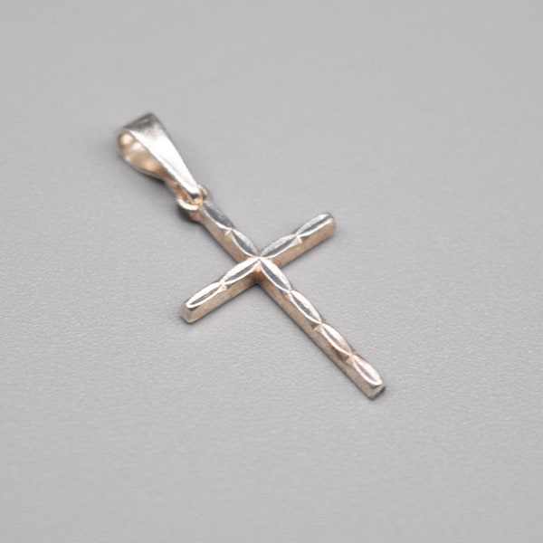 Vintage 835 Silver Cross, Necklace Pendant.