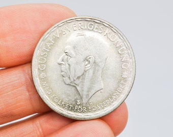 スウェーデンのコイン 1 クローナ |グスタフ 5 世 |スウェーデン
