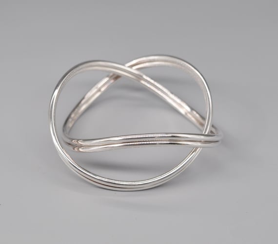 GEORG JENSEN 554B Danish 925 Sterling Silver Alliance Double