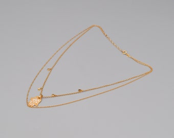 Vergulde 925 sterling zilveren ketting. Lengte 40 cm