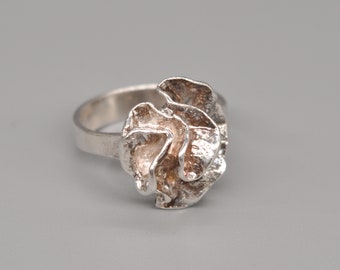 Claus Georg Melcher Vintage Danish Modernist Contemporary 925 Sterling Silver Ring. Size: 20 mm US 10.