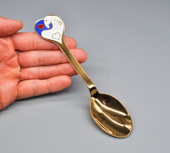 Anton Michelsen Vintage 1978 Danish Enamel Gold Plated
